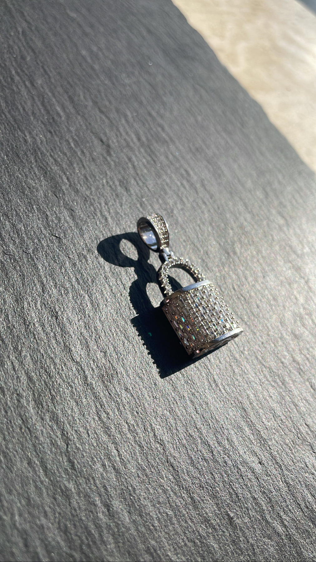Louis Vuitton, Jewelry, Louis Vuitton Pave Diamond Lock Pendant Necklace