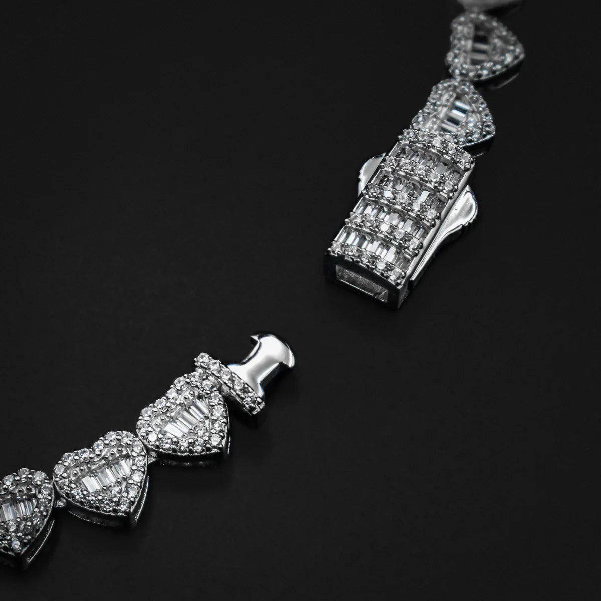 Heart on ice necklace